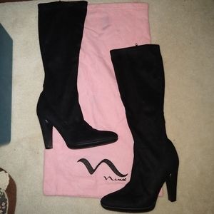 black calf heel boots Nina Frida